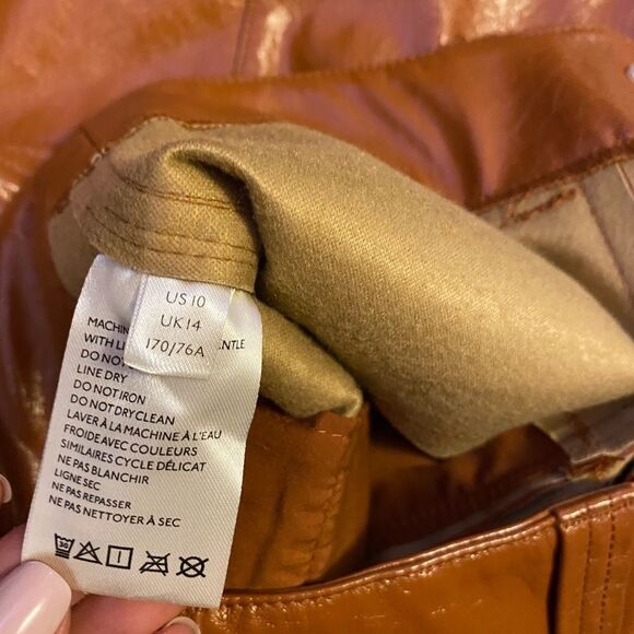 Free People Brown Star Crossed Lovers Straight Pants Size 10 - Picture 8 of 12